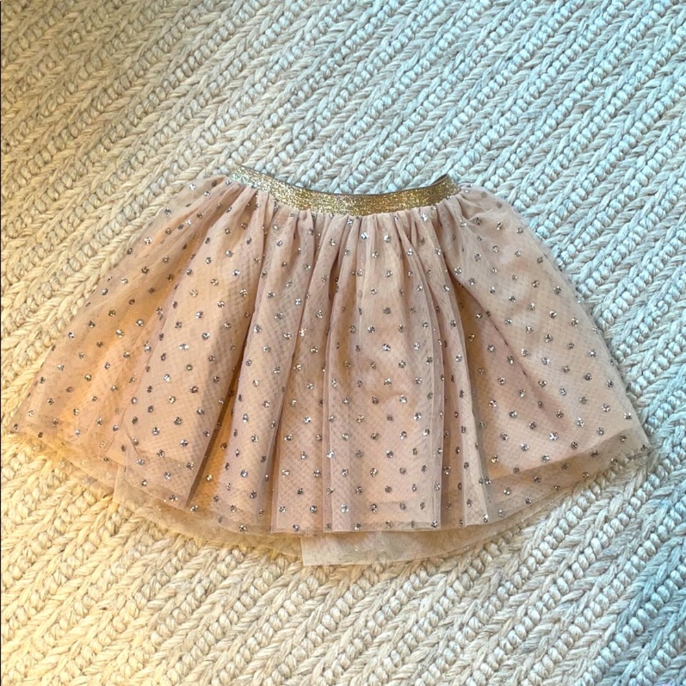 Gold Glitter Polka Dot Skirt